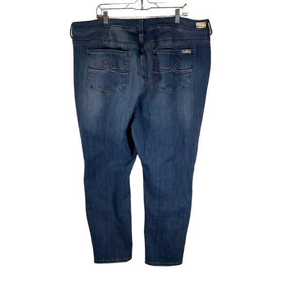 Seven 7 Tummyless‎ Women's Plus Size 24W Jeans Denim Straight High Rise Skinny - Picture 2 of 9
